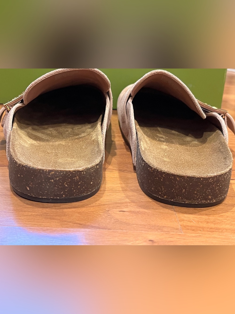 Tory Burch Suede Mellow Malva/Gold Mules - size 9.5 - NIB - Picture 5 of 12